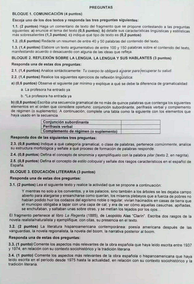 Examen resuelto de la asignatura Lengua Castellana y Literatura II de la PAU Madrid 2026 2 Examen resuelto de la asignatura Lengua Castellana y Literatura II de la PAU Madrid 2026