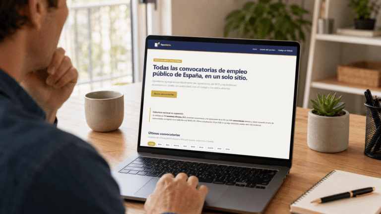 OpoAlerta un buscador gratuito y abierto para seguir convocatorias de empleo público