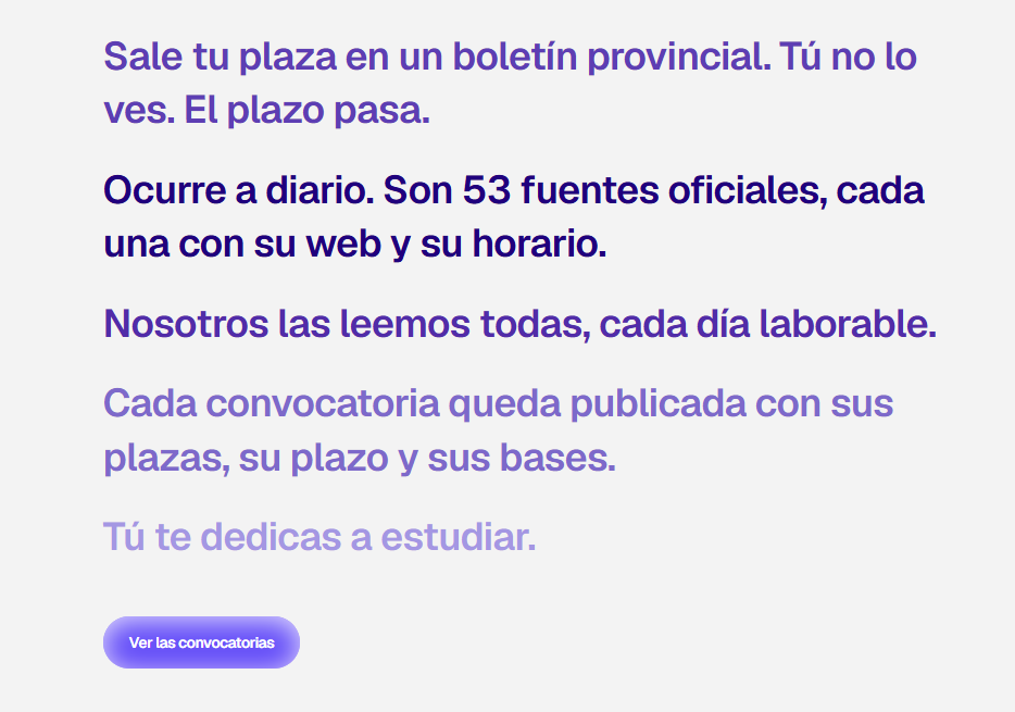 Opositar: una plataforma para no perderte convocatorias de empleo público 2 Opositar: una plataforma para no perderte convocatorias de empleo público 2