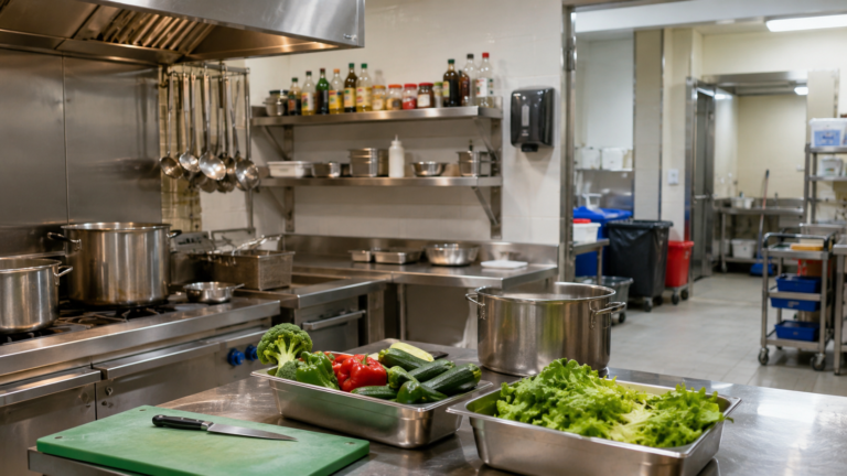 Cocina profesional en un entorno educativo