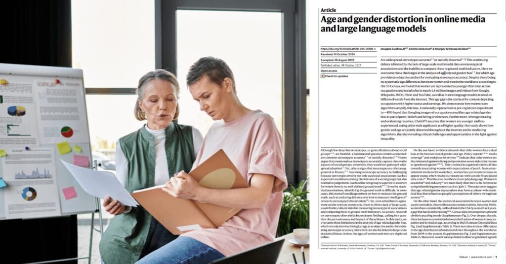 Mujeres eternamente jóvenes, hombres eternamente expertos: cómo la IA perpetúa los estereotipos de género
