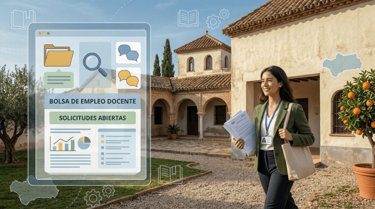 Andalucía abre acceso extraordinario a bolsas docentes para cubrir vacantes y sustituciones en centros públicos.