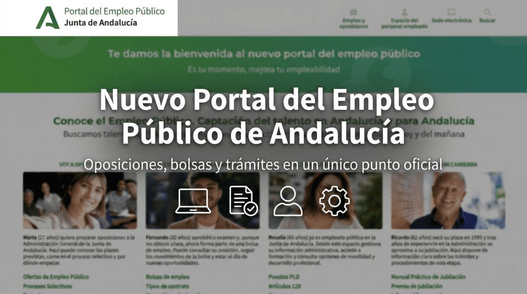 Andalucía crea un Portal único para oposiciones, bolsas y trámites de personal