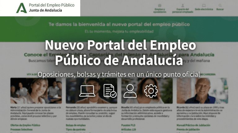 Andalucía crea un Portal único para oposiciones, bolsas y trámites de personal