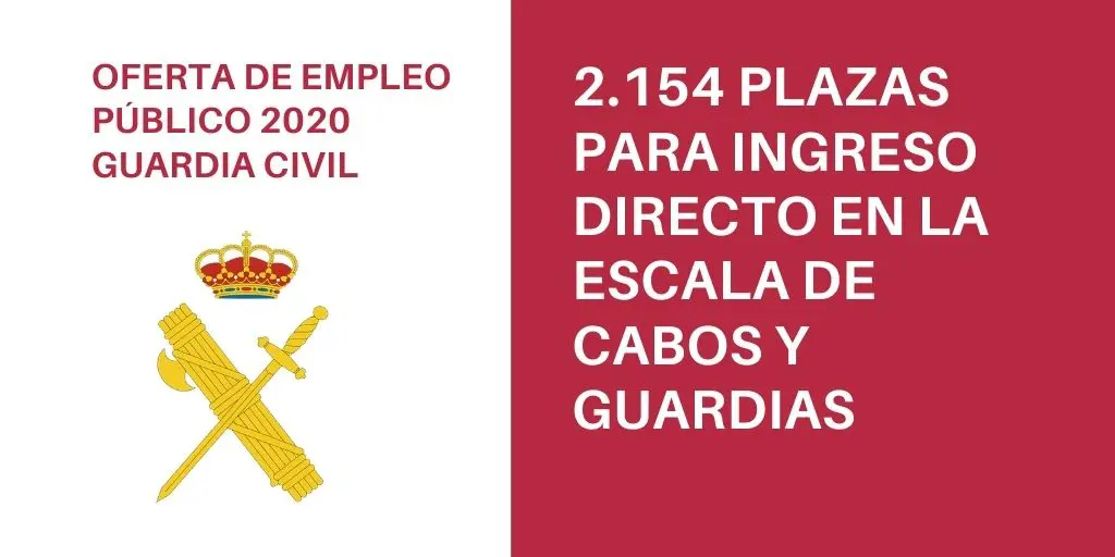 Real Decreto 691/2020, de 21 de julio, por el que se aprueba la oferta de empleo público del Cuerpo de la Guardia Civil para el año 2020.