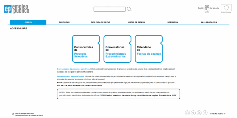 16 plazas para orientadores laboral en la Administración Pública Regional de Murcia