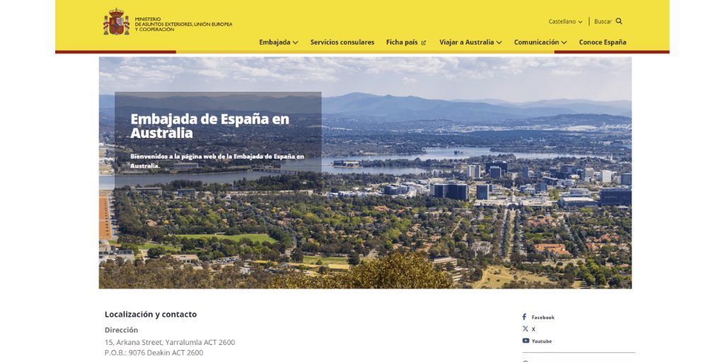 2 plazas para trabajar como Auxiliar en la Embajada de España en Canberra (Australia)