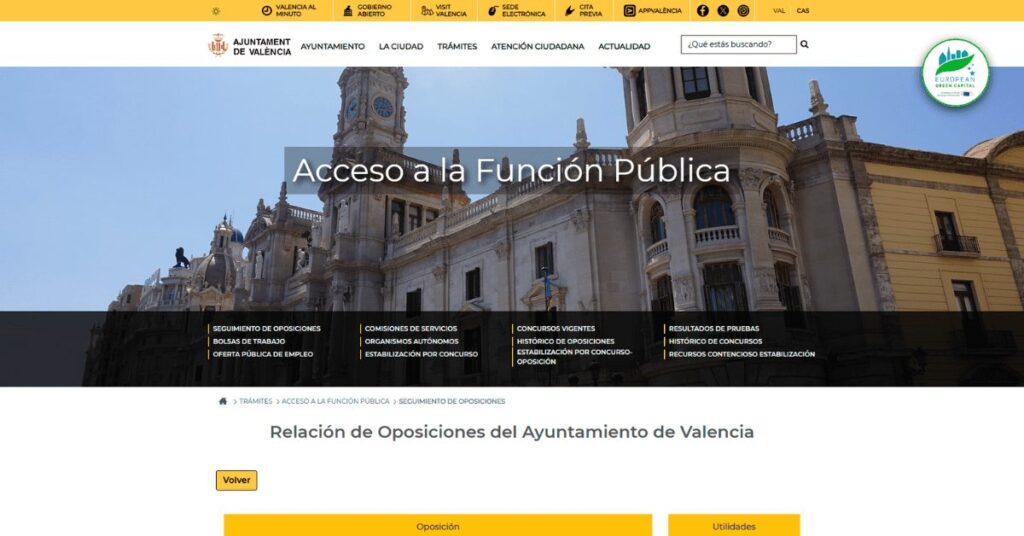 Oposiciones Técnico/a de Gestión Ayuntamiento de València 2025: 32 plazas en turno libre