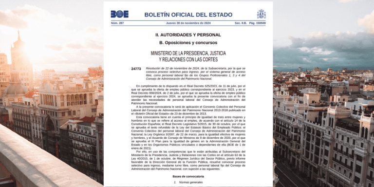 35 plazas en el Consejo de Administración del Patrimonio Nacional