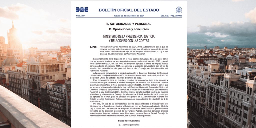 35 plazas en el Consejo de Administración del Patrimonio Nacional