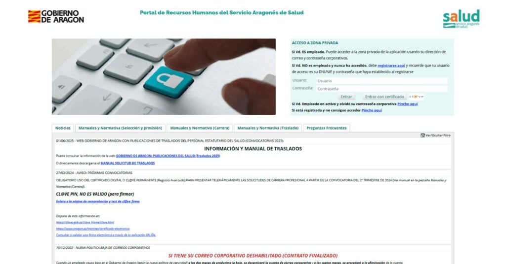 80 plazas del Grupo Administrativo de la Función Administrativa en el Servicio Aragonés de Salud