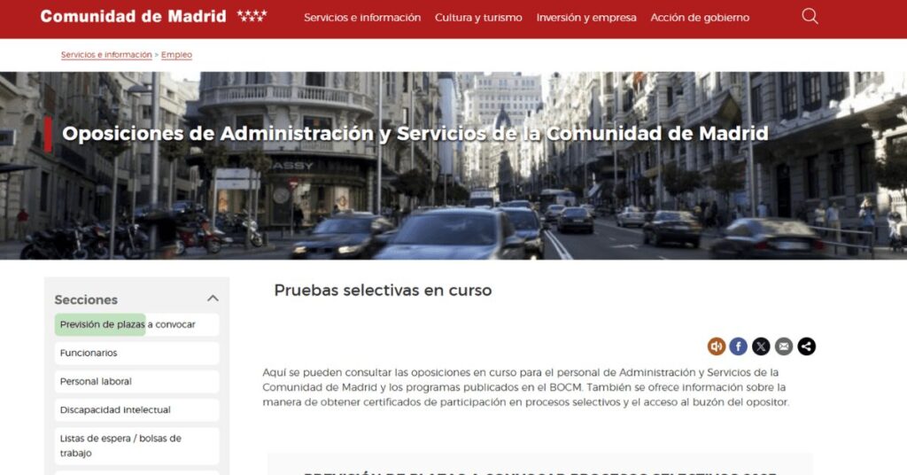 Convocatoria de 96 plazas para el Cuerpo de Agentes Forestales de la Comunidad de Madrid