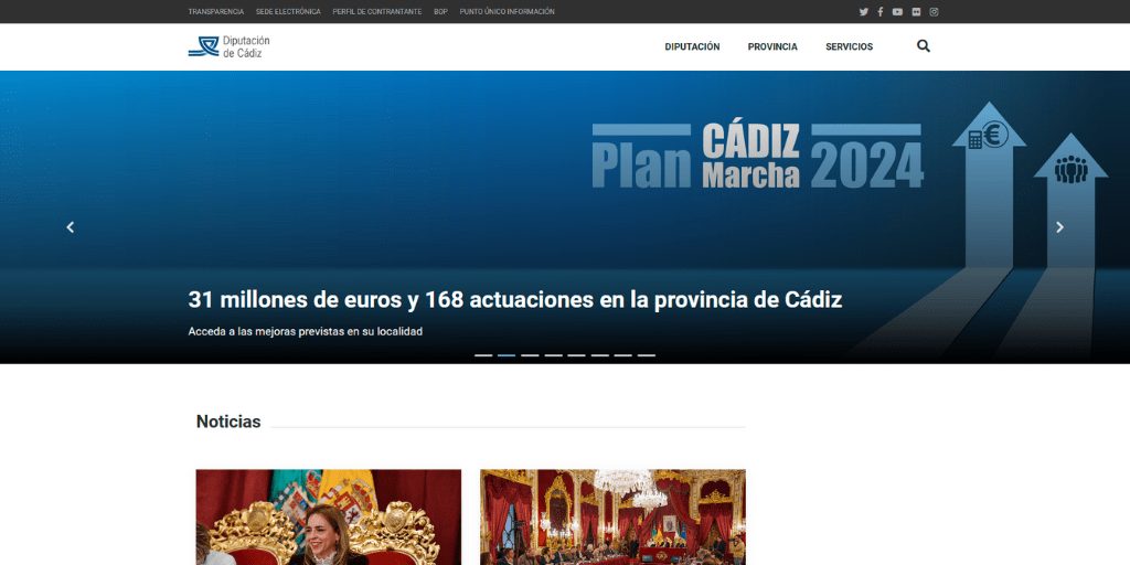 Convocatoria de 18 plazas de Administrativo/a en la Diputación Provincial de Cádiz