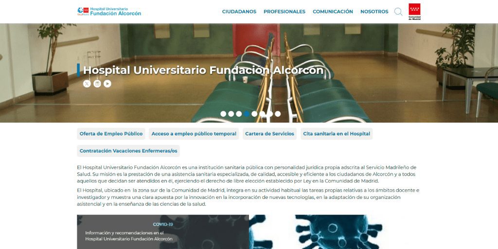 Convocatoria de 276 plazas de varias especialidades para el Hospital Fundación Alcorcón 2024 en Madrid