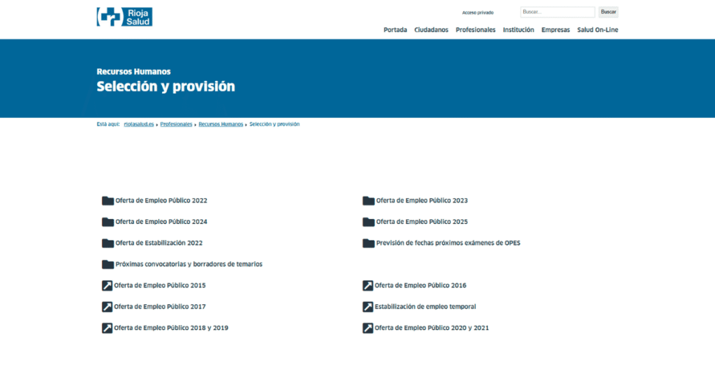 Auxiliar Administrativo de la Función Administrativa en el Servicio Riojano de Salud