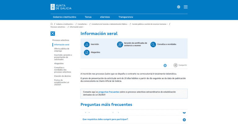 Oposiciones de Bombero en Galicia